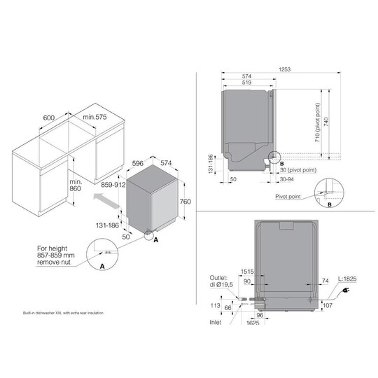 Asko integrert oppvaskmaskin DFI8457MXXL - brukt