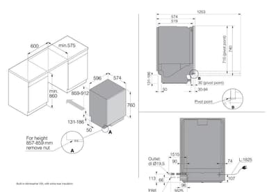 Asko integrert oppvaskmaskin DFI8457MXXL - brukt