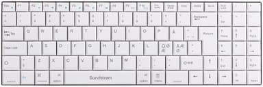 Sandstrøm trådløst tastatur (hvit) Mus og tastatur Elkjøp Sandstrøm Bluetooth tastatur (hvit) Tastatur Elkjøp