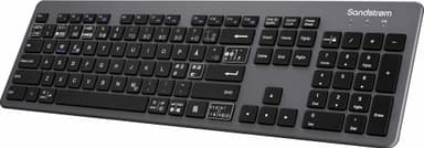 Sandstrøm slankt trådløst tastatur (grå/sort)