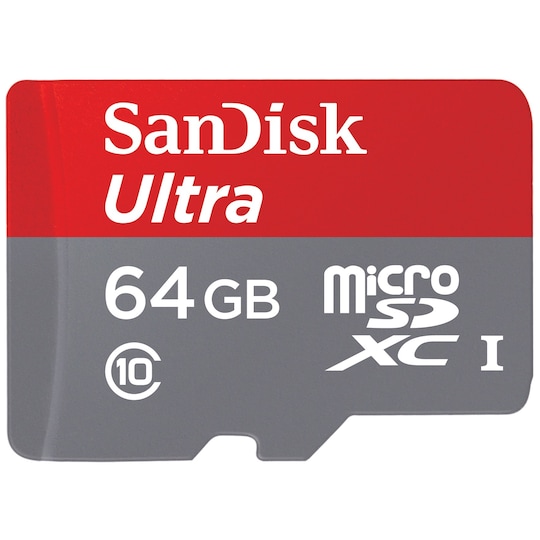 SanDisk Ultra Micro SDXC 64 GB minnekort m/adapter