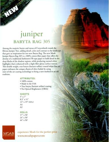 Moab Juniper Baryta 305, A4, 25 ark
