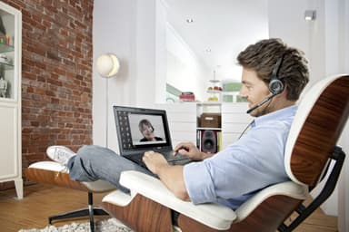 Sennheiser PC 7 USB mono headset (sort)