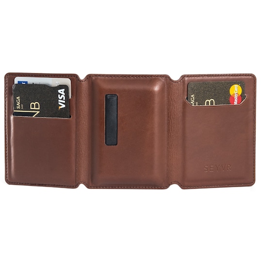 Seyvr smart lommebok med mikro-USB (brun)