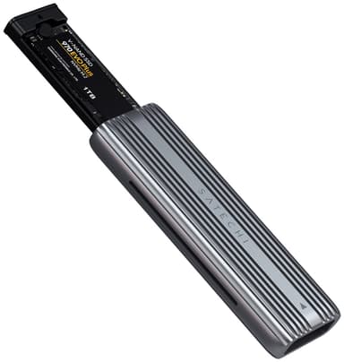 Satechi M.2 NVMe- og SATA SSD-kabinett (grå)