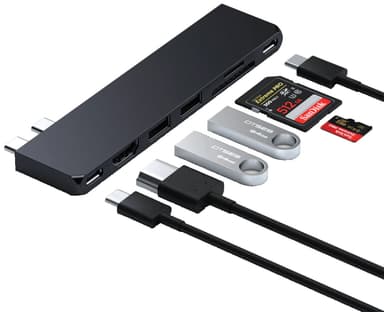 Satechi USB-C Pro Slim USB hub (midnight)