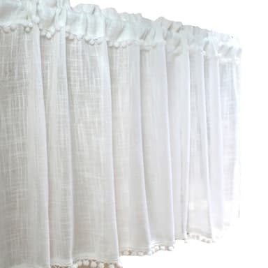 Ruffle kort gardin Hvit 60x40 cm