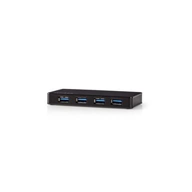 Nedis USB-hub | USB-A Han | 4x USB A Female | 4-Port port(s) | USB 3.2 Gen 1 | Nettstrøm drevet / USB-Strøm | 4x USB