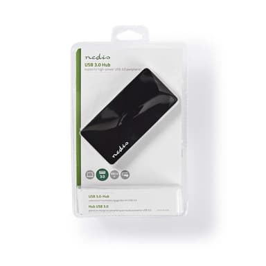 Nedis USB-hub | USB-A Han | 4x USB A Female | 4-Port port(s) | USB 3.2 Gen 1 | Nettstrøm drevet / USB-Strøm | 4x USB
