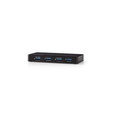 Nedis USB-hub | USB-A Han | 4x USB A Female | 4-Port port(s) | USB 3.2 Gen 1 | Nettstrøm drevet / USB-Strøm | 4x USB