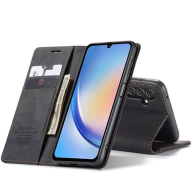 CaseMe Smart Magnet Flipdeksel Samsung Galaxy A24 4G - Sort