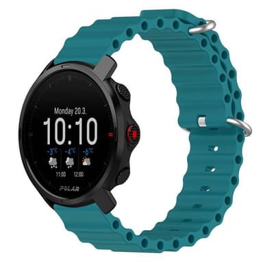 Ocean klokkereim for Polar Grit X - Petrol