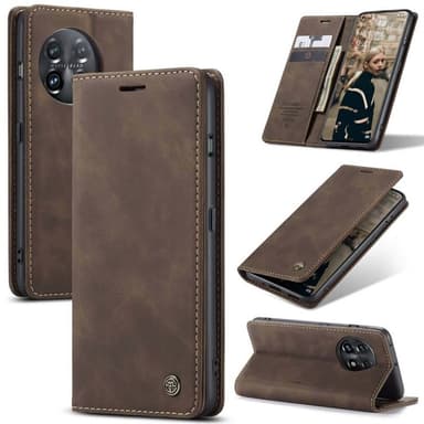 CaseMe Smart Magnet Flipdeksel OnePlus 11 - Coffee