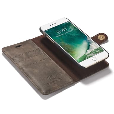 DG.MING iPhone 8/7/6 Split Lommebok-deksel i Lær - Kaffe
