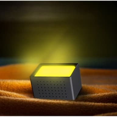 7-färgad LED-växling digital väckarklocka Hvit