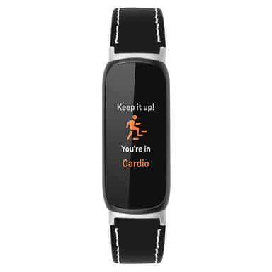 Klokkerem i fint ekte skinn Sort Fitbit Inspire 2 / Inspire 3