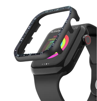 Smartwatch beskyttelsesdeksel i aluminiumslegering Sort Apple Watch SE / 8 / 7 / 6
