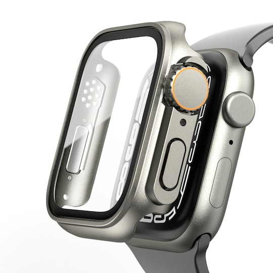 Klokkedeksel med skjermbeskytter Apple Watch Ultra 8/7 Sølv 45 mm