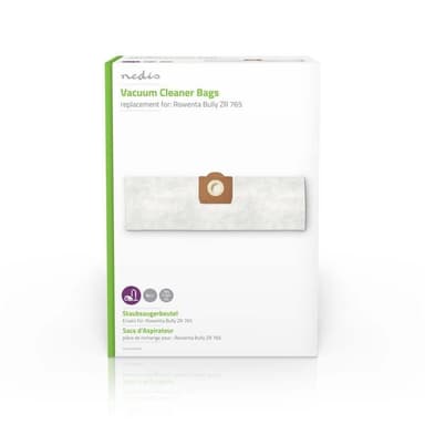 Nedis Støvsugepose- | 4 stk. | Syntetisk | Mest solgt for: Rowenta Bully ZR 765 | Hvit