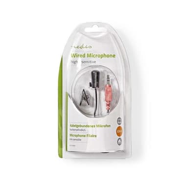 Nedis Mikrofon | Brukes til: Notisbok / Smarttelefon / Tablett | Wired | 1x 3.5 mm
