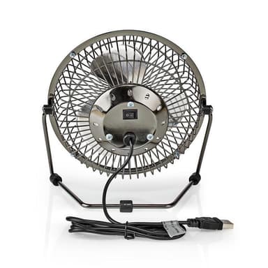 Nedis Bord-vifte | USB-Strøm | Diameter: 150 mm | 3 W | 1 Hastighet | Gun Metal Grå