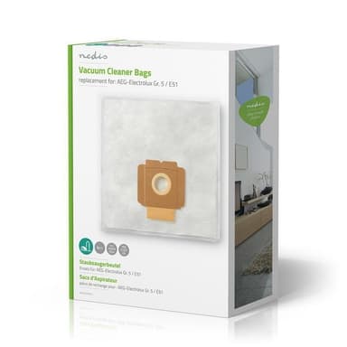 Nedis Støvsugepose- | 4 stk. | Syntetisk | Mest solgt for: Electrolux | Hvit