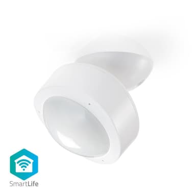Nedis SmartLife Bevegelsessensor | Wi-Fi | Batteri drevet / Nettstrøm drevet | Detektorvinkel: 120 ° | Detektorrekkevidde: 10.0 m | Hvit