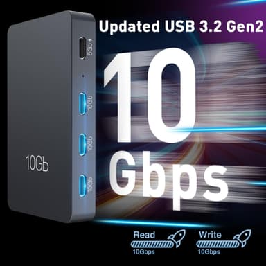 NÖRDIC USB-C Hubb 7port 3xUSB-C 3.2 10G 3xUSB-A 3.1 5G 1xUSB-C PD100W