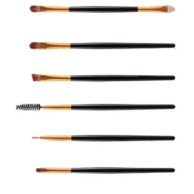 Profesjonelle skånsomme  sminkebørster 20-Pack, Black, Gold