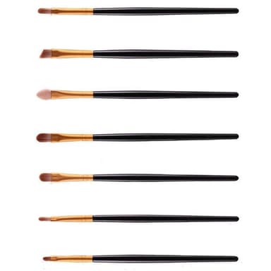 Profesjonelle skånsomme  sminkebørster 20-Pack, Black, Gold