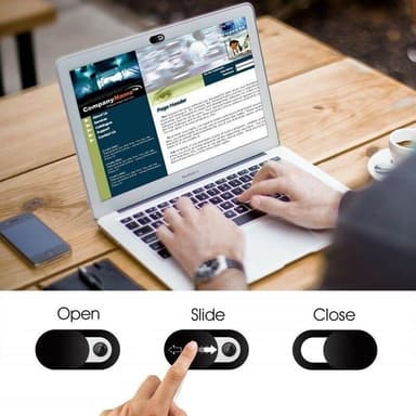 Plastkamerabeskyttelse for webkamera, smarttelefon eller nettbrett