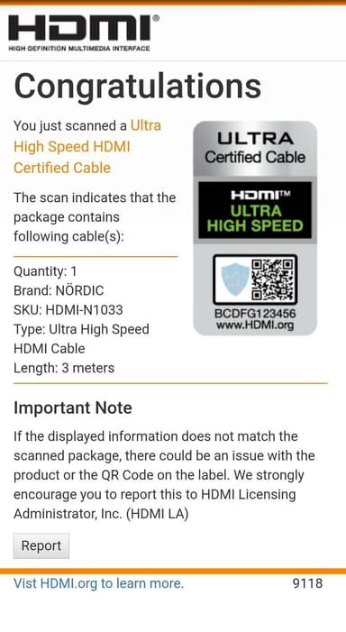 NÖRDIC-SERTIFISERT KABLER 3m Ultra High Speed ​​​​HDMI 2.1 8K 60Hz 4K 120Hz 48Gbps Dynamic HDR eARC VRR Nylonflettet kabel Gullbelagte kontakter