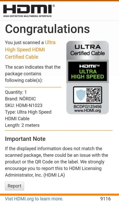 NORDIC-SERTIFISERT KABLER 2m Ultra High Speed ​​​​HDMI 2.1 8K 60Hz 4K 120Hz 48Gbps Dynamic HDR eARC VRR Nylonflettet kabel Gullbelagt