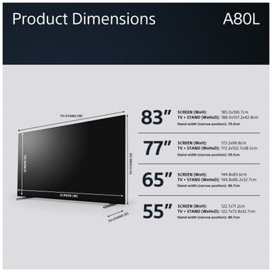 Sony Bravia 77” A80L 4K OLED Smart TV (2023)