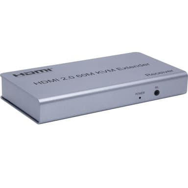 NÖRDIC systemforlenger for HDMI 4K60Hz med loop out 2xUSB og R/L stereo over Cat6 opptil 60m