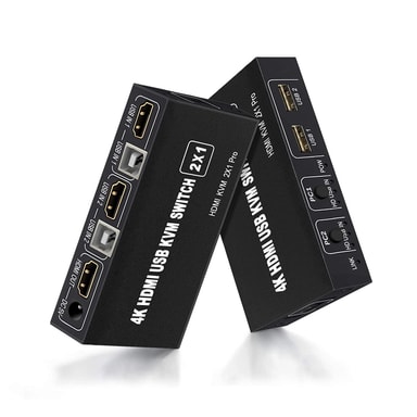 NÖRDIC KVM Switch 2 PC til 1xHDMI 2.0 og 3XUSB for Xbox, PS5, Laptop