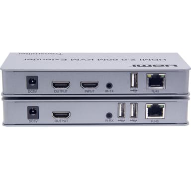 NÖRDIC systemforlenger for HDMI 4K60Hz med loop out 2xUSB og R/L stereo over Cat6 opptil 60m