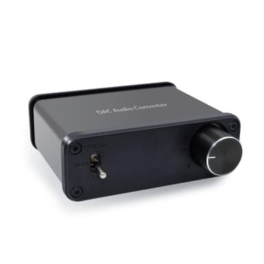 NÖRDIC Digital til analog lydomformer, SPDIF Toslink og koaksial til RCA L / R -lyd og 3,5 mm AUX -utgang med volumkontroll DAC D / A -omformer