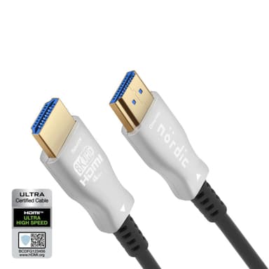 NÖRDIC CERTIFIED 10m Ultra High Speed ​​​​HDMI 2.1 aktiv AOC optisk fiberkabel 8K 60Hz 4K 120Hz 48Gbps Dynamic HDR, eARC, VRR