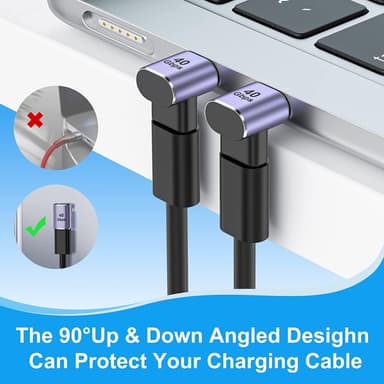 NÖRDIC USB4 vinklet adapter hann til hunn 40G 8K60Hz PD100W