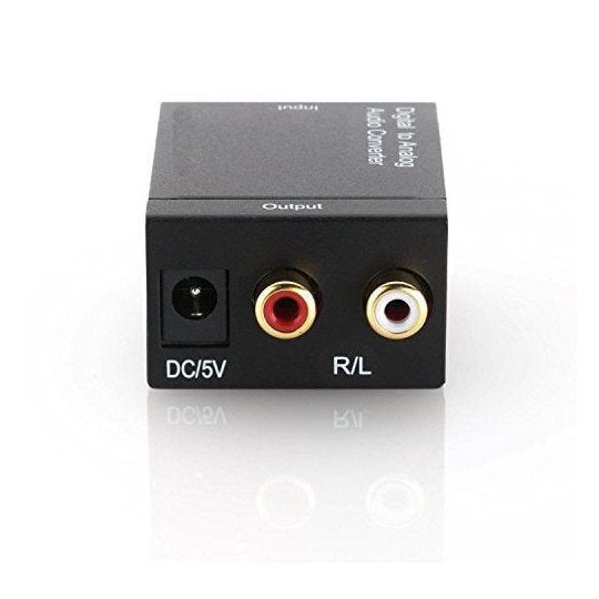 NÖRDIC digital til analog lydkonverter Mini DAC, TOSLINK og koaksial til RCA L / R Audio, Metal D / A Converter