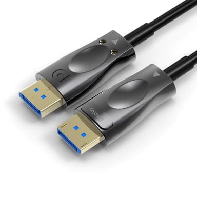 NÖRDIC 10m Fiber AOC Displayport til Displayport-kabel ver 1.4 UHD 8K 60Hz 4K 120Hz 32.4Gbps 10-bit HDR