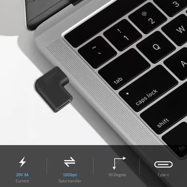 NÖRDIC USB C 3.1 Vinklet adapter hann til hunn