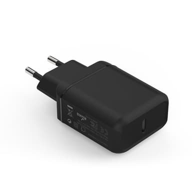 NÖRDIC USBA-N1005 Mobile Charger 18W USB C PD18W QC3.0 Svart