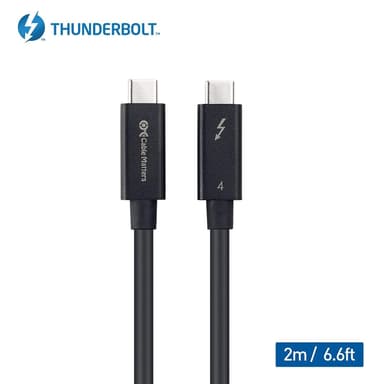 Cable Matters Intel Certified 2M Thunderbolt 4 USB C Aktiv kabel 40Gbps 100W Lading 8K Video Kompatibel med USB 4 og Thunderbolt 3