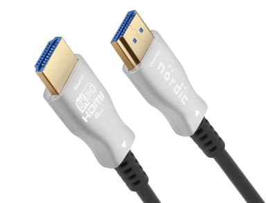 NÖRDIC 40m aktiv AOC optisk fiberkabel HDMI 2.1 8K 60Hz 4K 120Hz 48Gbps  Dynamic HDR, eARC, VRR kompatibel med RTX 3080 3090 - Elkjøp