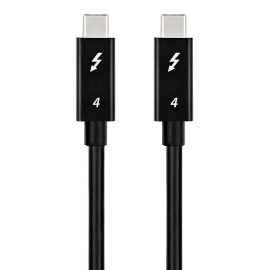 NÖRDIC 2,5 m Thunderbolt 4 USB-C aktiv kabel 40Gbps 100W lader 8K video kompatibel med USB 4 og Thunderbolt 3