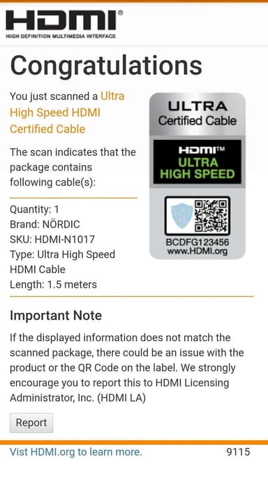 1,5m Ultra High Speed ​​​​HDMI 2.1 8K 60Hz 4K 120Hz 48Gbps Dynamic HDR eARC Spillmodus VRR Dolby ATMOS Nylonflettet gullbelagt