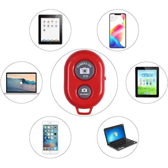 NÖRDIC Bluetooth lukker for mobiltelefon, surfeplate og kamera 10m