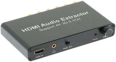 NÖRDIC 4K 3D HDMI Audio Extractor 5.1CH 6RCA Support for DTS / AC3
